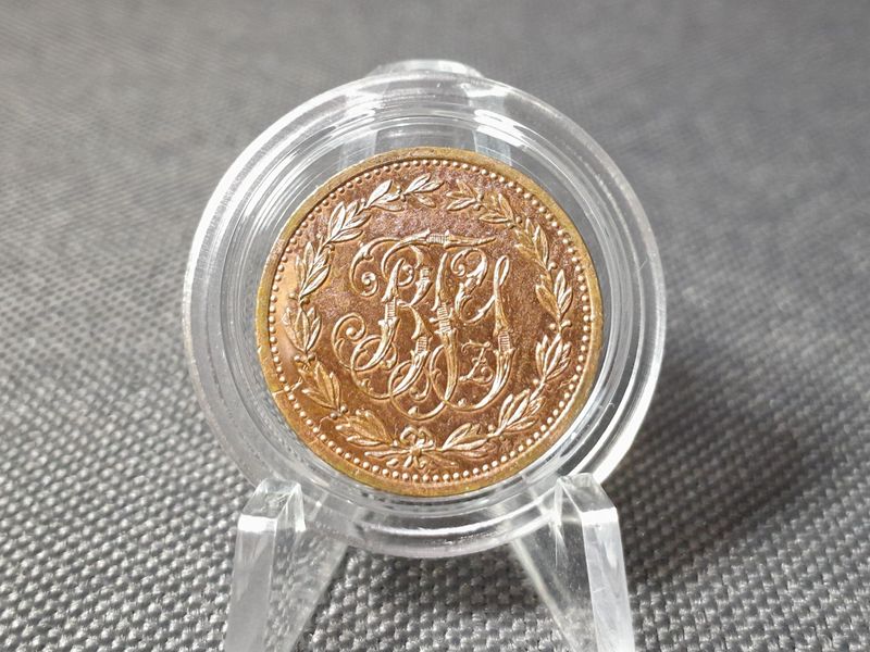 Medaille Deutsches Kaiserreich 1861 - 1900 Schnepfenheller Graf Bruno Isenburg Büdingen Erhaltung!