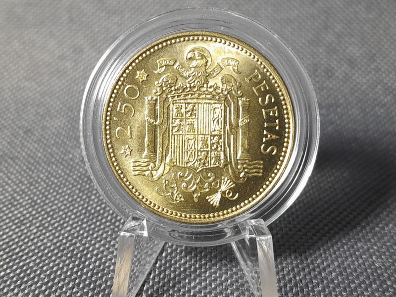 Münze Spanien 1953 2,5 Pesetas 1969 Stern ? 69 Franco Peseten Sehr Selten Erhaltung!