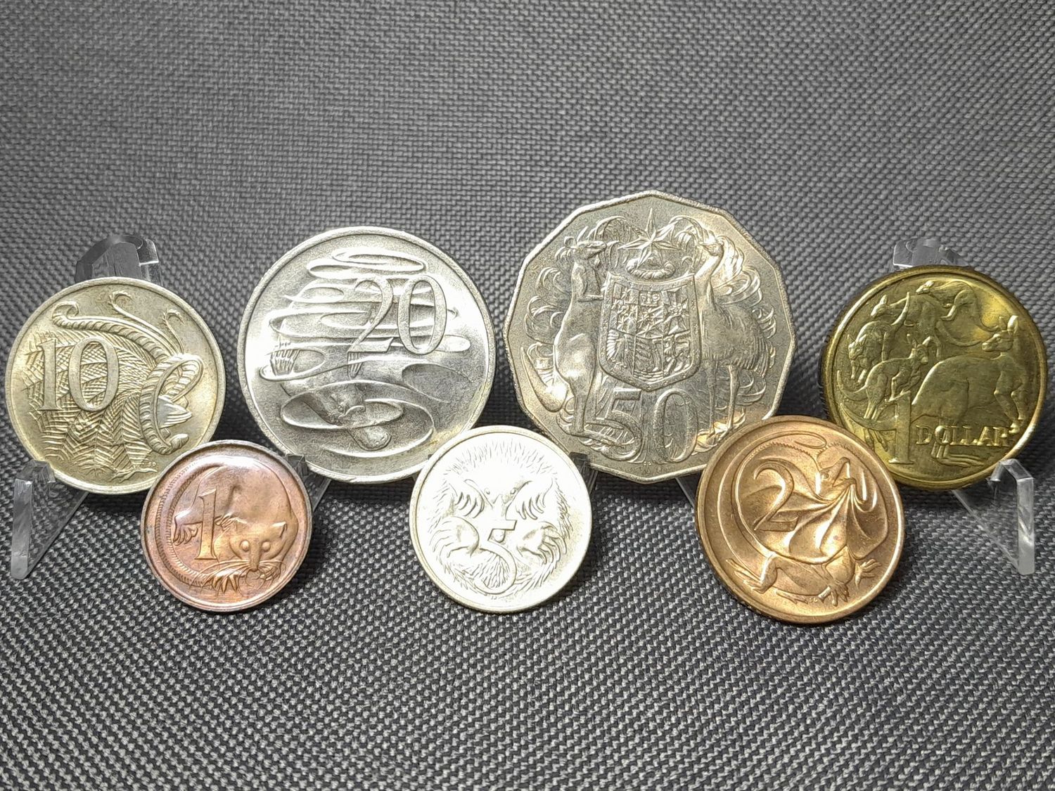 Münzen Set Australien 1970 - 1985 1 Cent - 1 Dollar Elizabeth II. Erhaltung