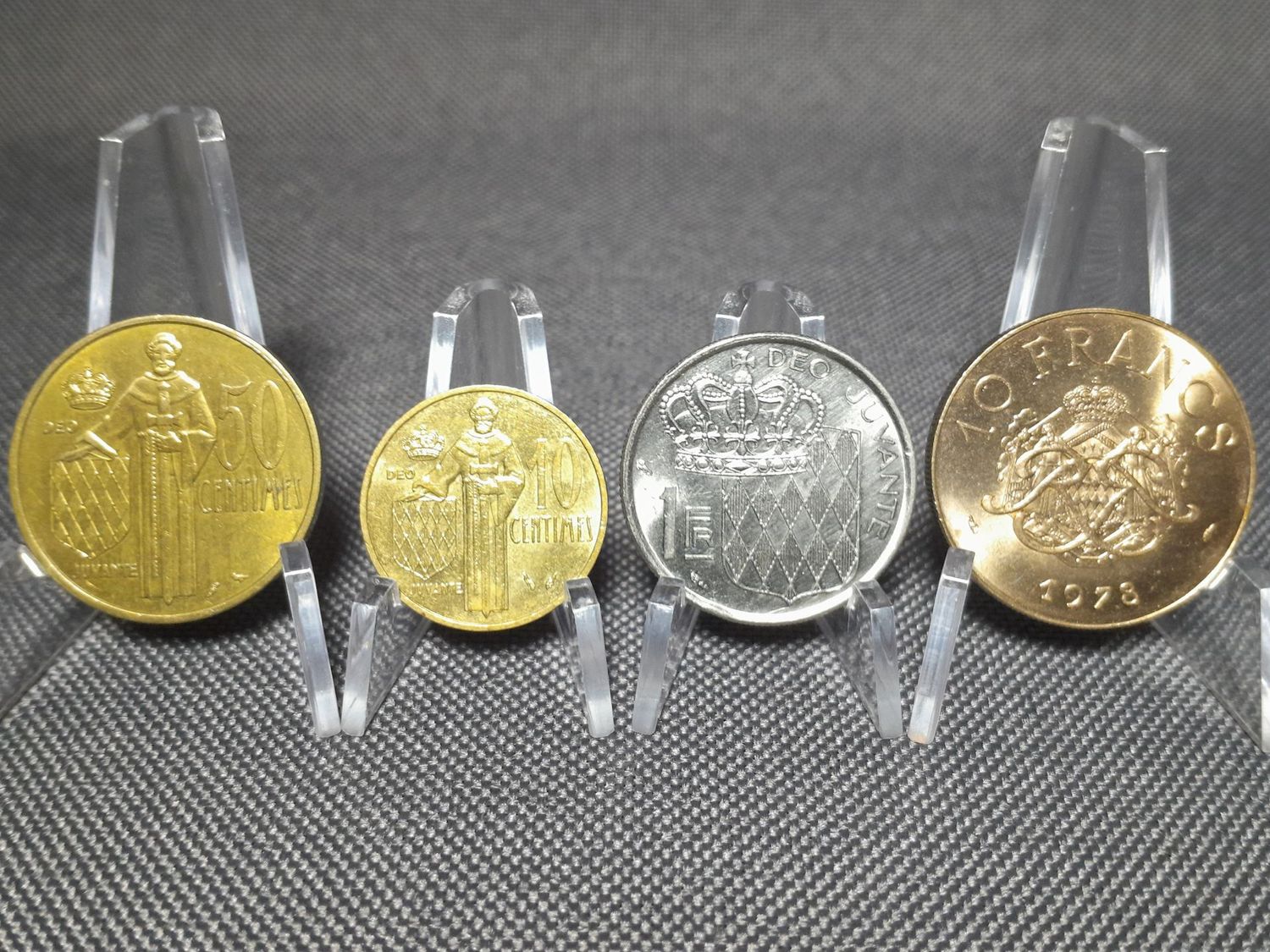 Münzen Set Monaco 1960 1962 1978 1 10 50 Centimes Francs Rainier III. Fürstentum Erhaltung!