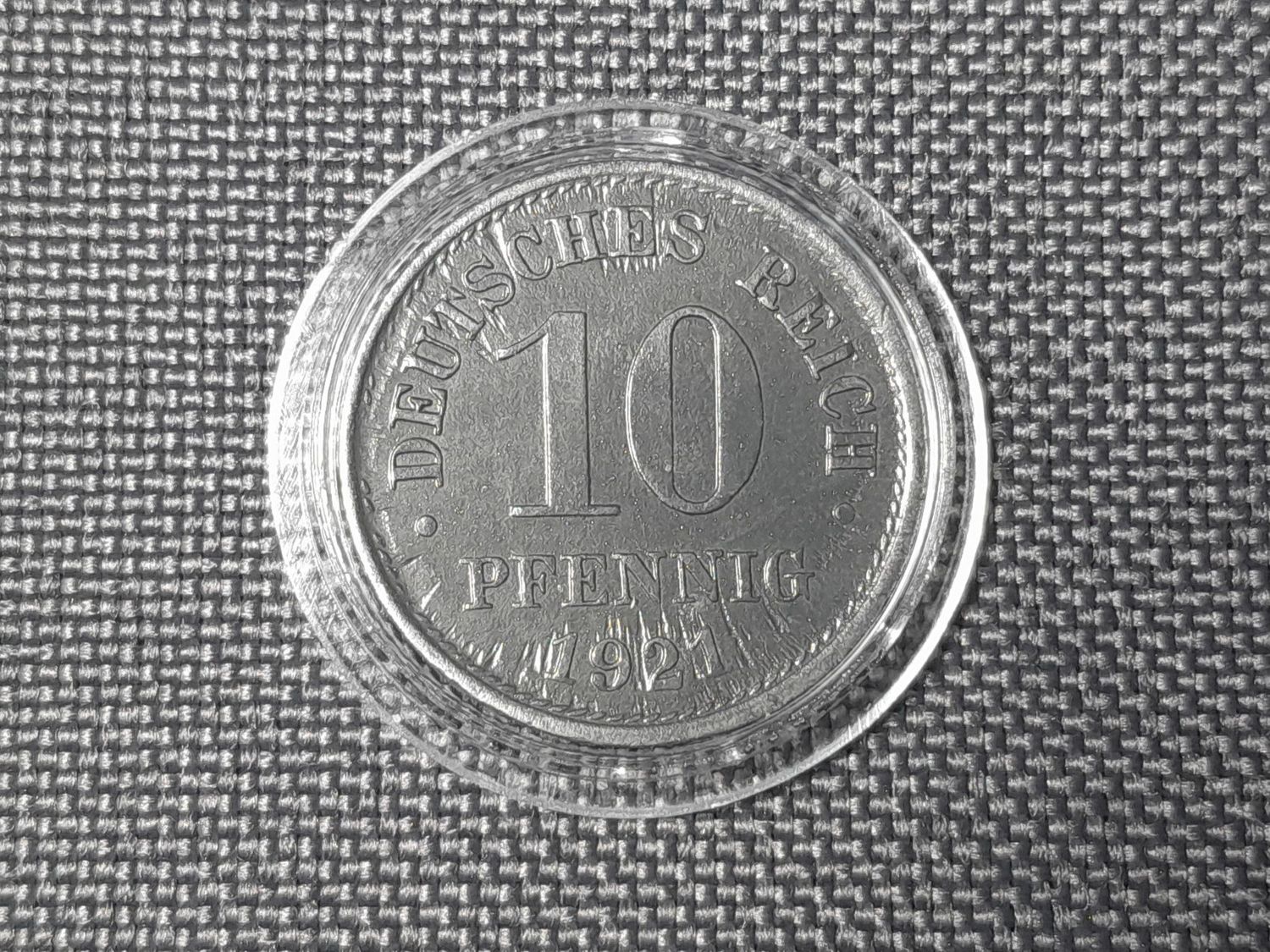 Münze Deutsches Kaiserreich 1921 10 Pfennig Fehlprägung Erhaltung!