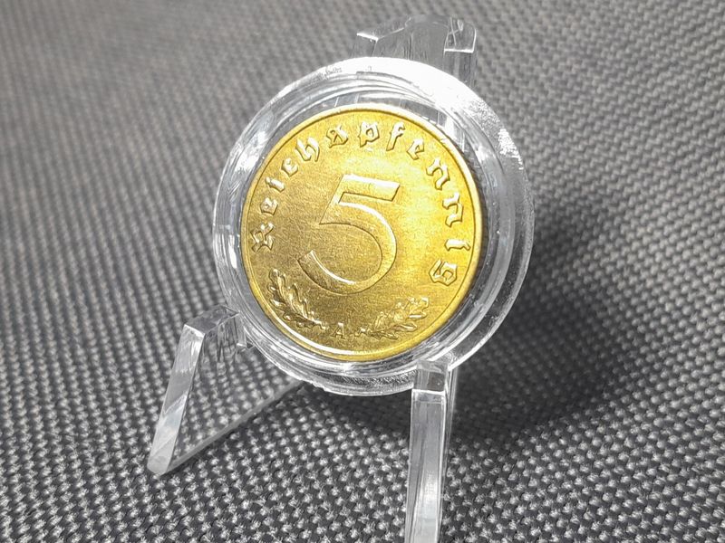 Münze Drittes Reich 1938 A 5 Reichspfennig Berlin Erhaltung!