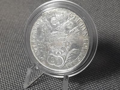 Silbermünze Österreich 1805 A 20 Kreuzer Kaiser Franz II. Silbermünze Österreich 1805 A 20 Kreuzer Kaiser Franz II.