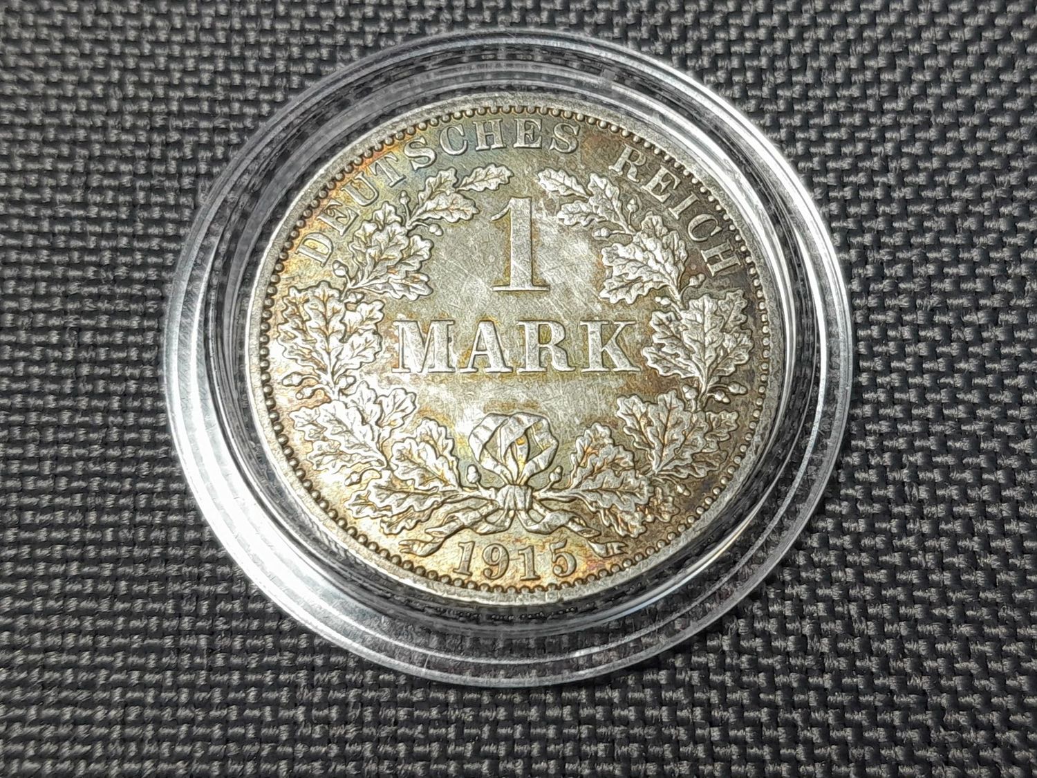 Silbermünze Deutsches Kaiserreich 1915 A 1 Mark Berlin Patina Erhaltung!