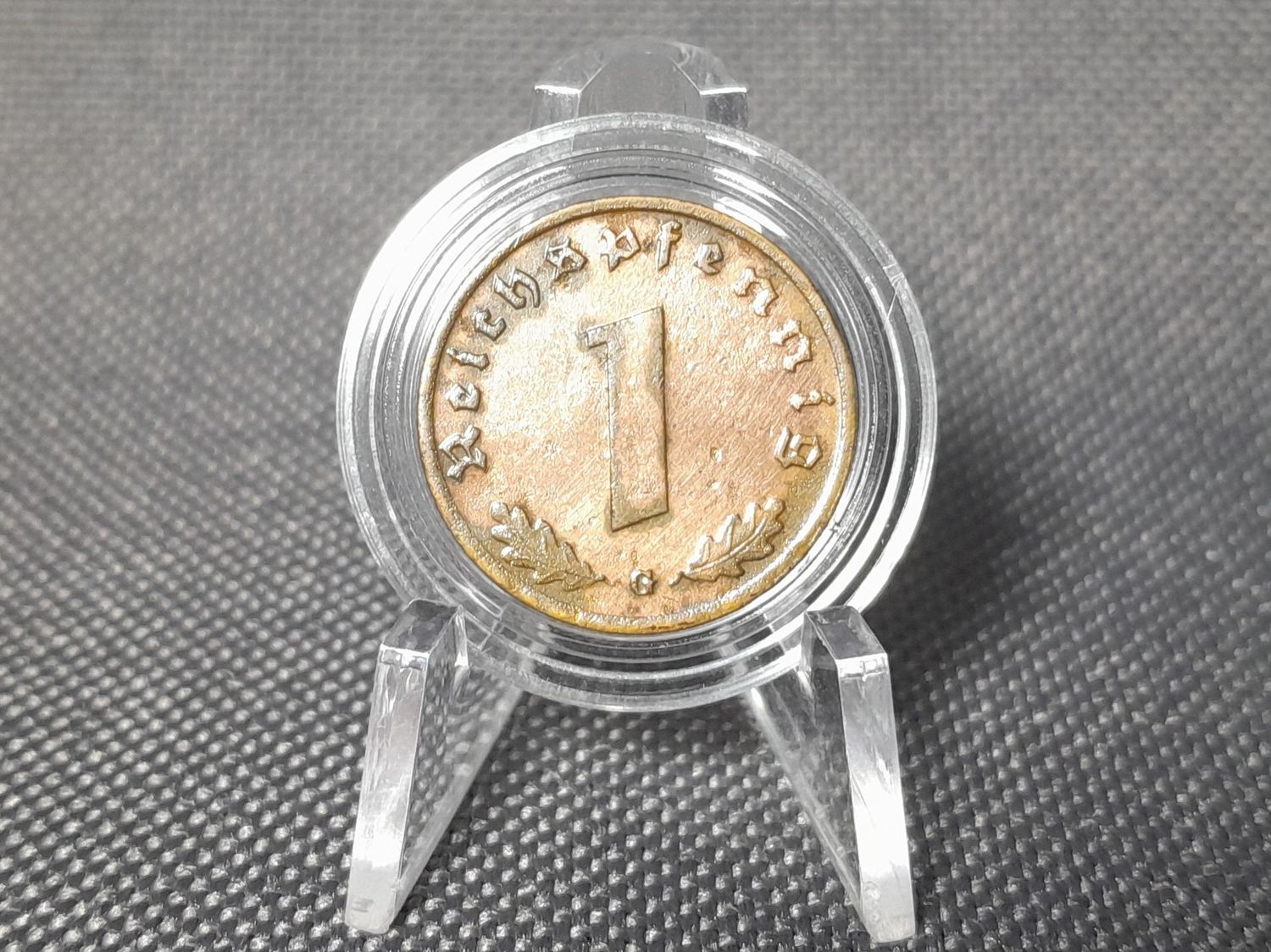 Münze Drittes Reich 1939 G 1 Reichspfennig Karlsruhe Patina Erhaltung!