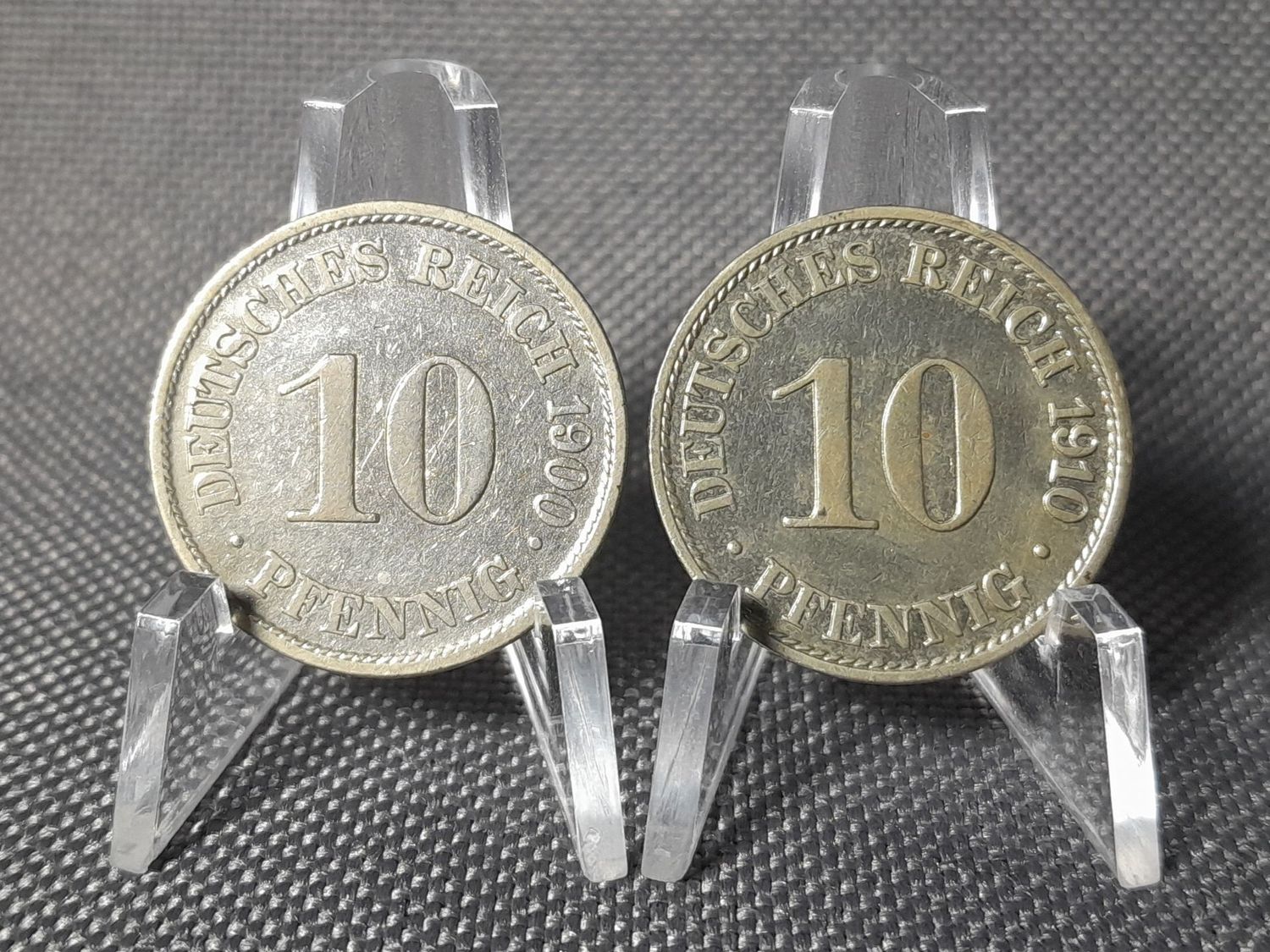 Münzen Set Deutsches Kaiserreich 1900 1910 A 10 Pfennig Berlin Erhaltung!