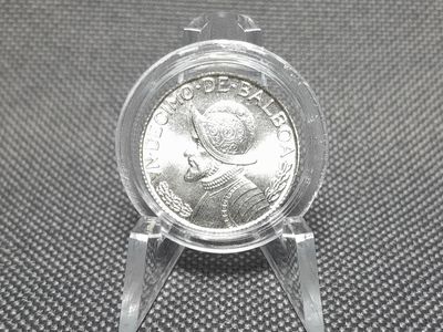 Silbermünze Panama 1962 1/10 Balboa Vasco Núñez Erhaltung!!!