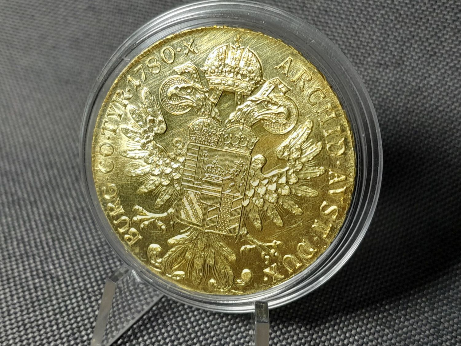 Silbermünze Österreich Maria Theresia Theresien Taler Nachprägung Vergoldet