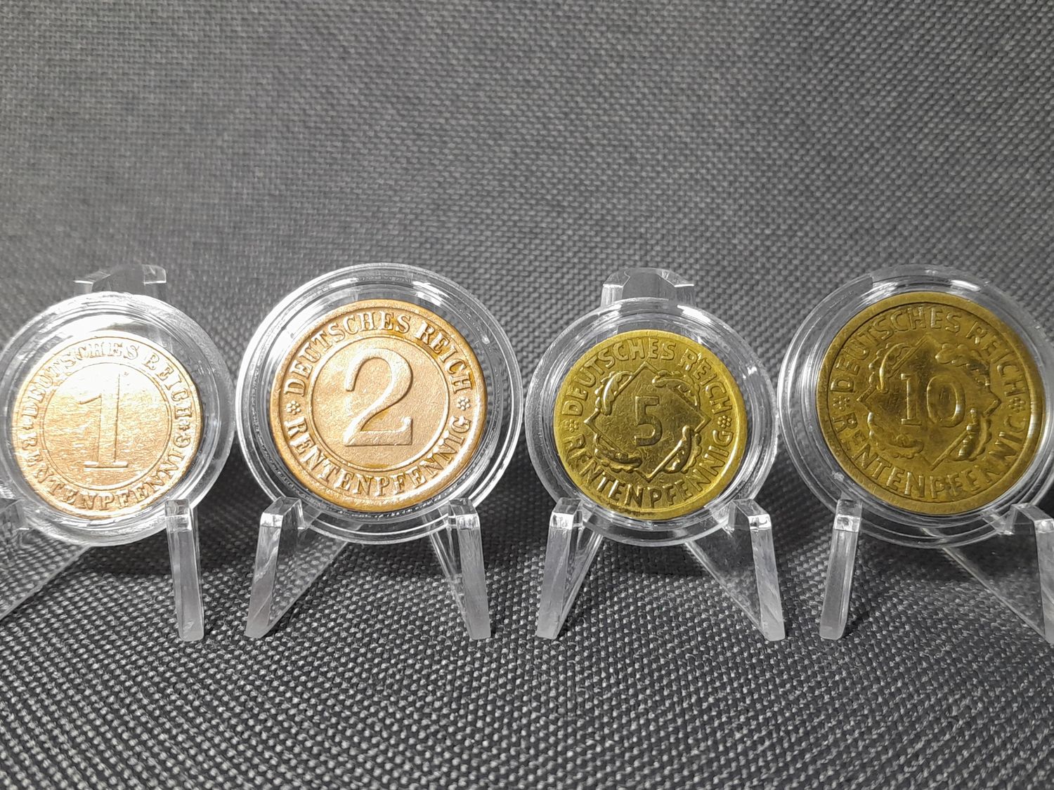 Münzen Set Weimarer Republik 1923 1924 A D 1 2 5 10 Rentenpfennig Erhaltung