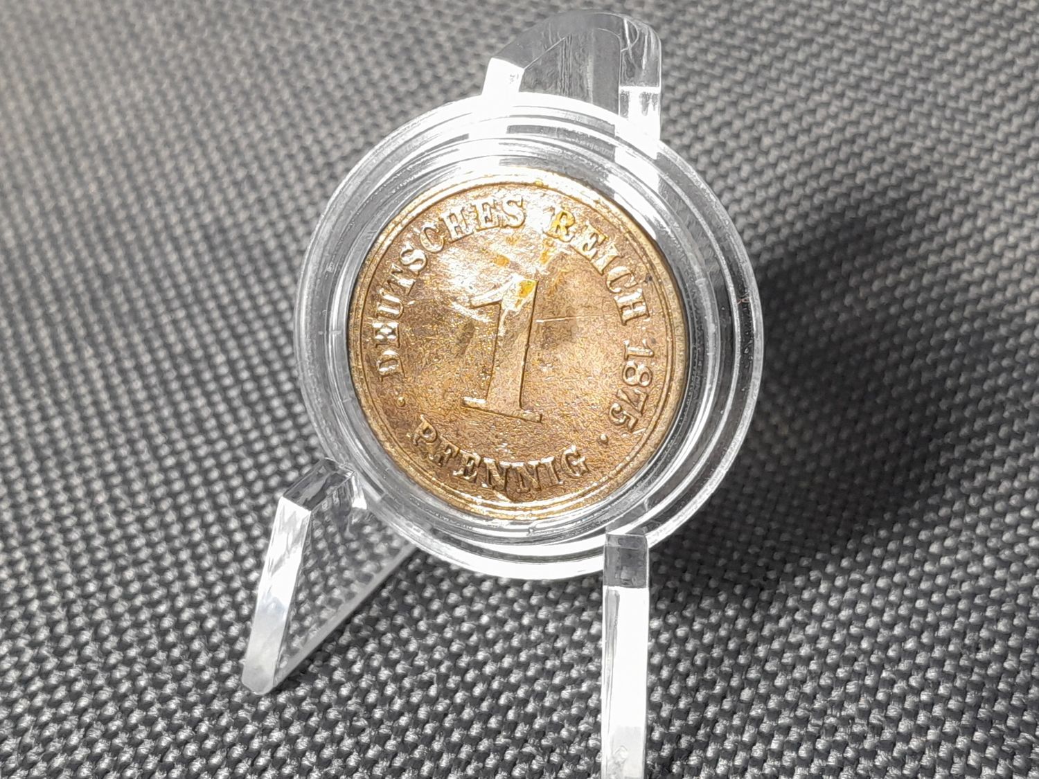 Münze 1875 Deutsches Kaiserreich A 1 Pfennig Berlin Patina Erhaltung