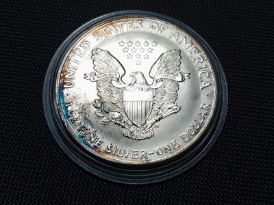 Silbermünze USA 1994 1 Dollar American Silver Eagle Walking Liberty Patina Erhaltung!