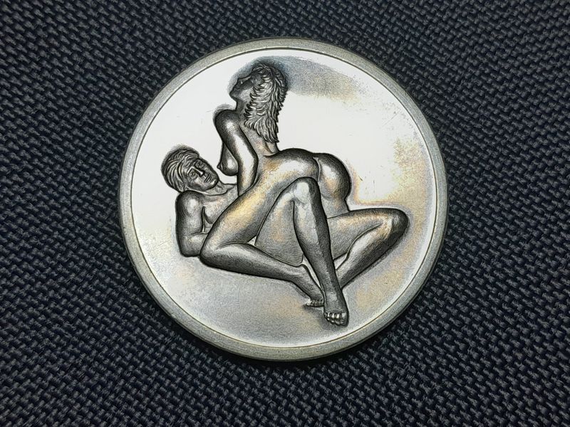 Medaille Token Jeton Deutschland 6 Sex Mark Liebespaar Erotik Scherzmünze