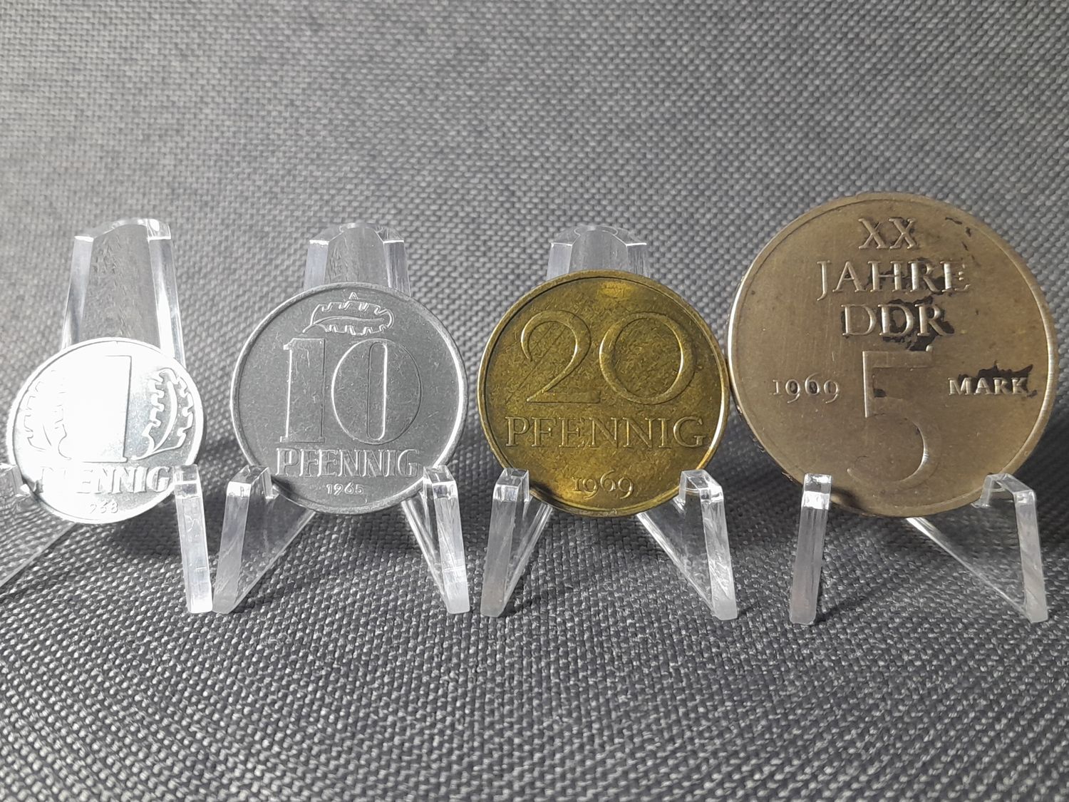 Münzen Set DDR 1965 1968 1969 1 5 10 20 Pfennig Mark Erhaltung!