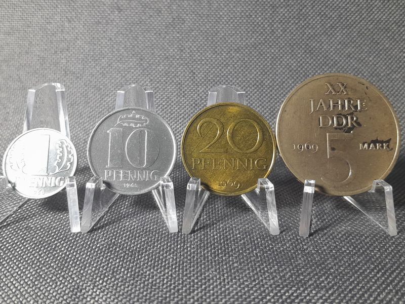 Münzen Set DDR 1965 1968 1969 1 5 10 20 Pfennig Mark Erhaltung!