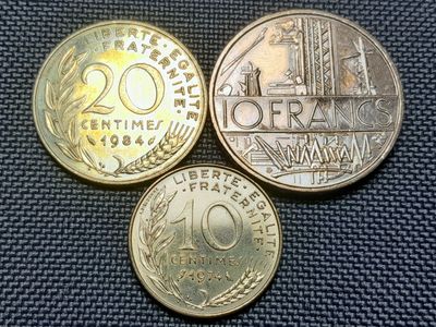 Münzen Set Frankreich 1974 1984 1987 10 20 Centimes Francs PP Proof Erhaltung! Münzen Set Frankreich 1974 1984 1987 10 20 Centimes Francs PP Proof Erhaltung!