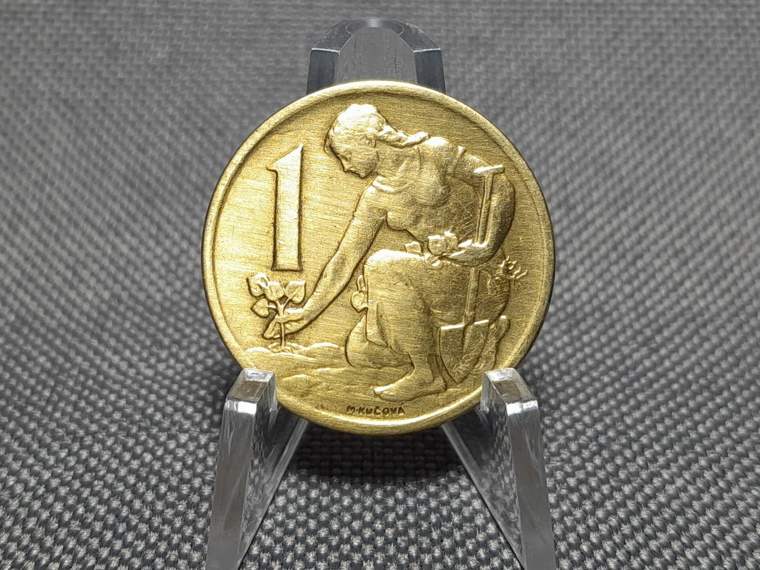 Münze 1962 1 Koruna Tschechoslowakei Fehlprägung Erhaltung!