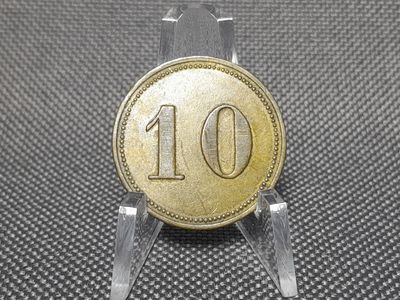 Wertmarke 1910 10 Pfennig Deutsches Kaiserreich Johann Ropertz Biermarke Jeton Token