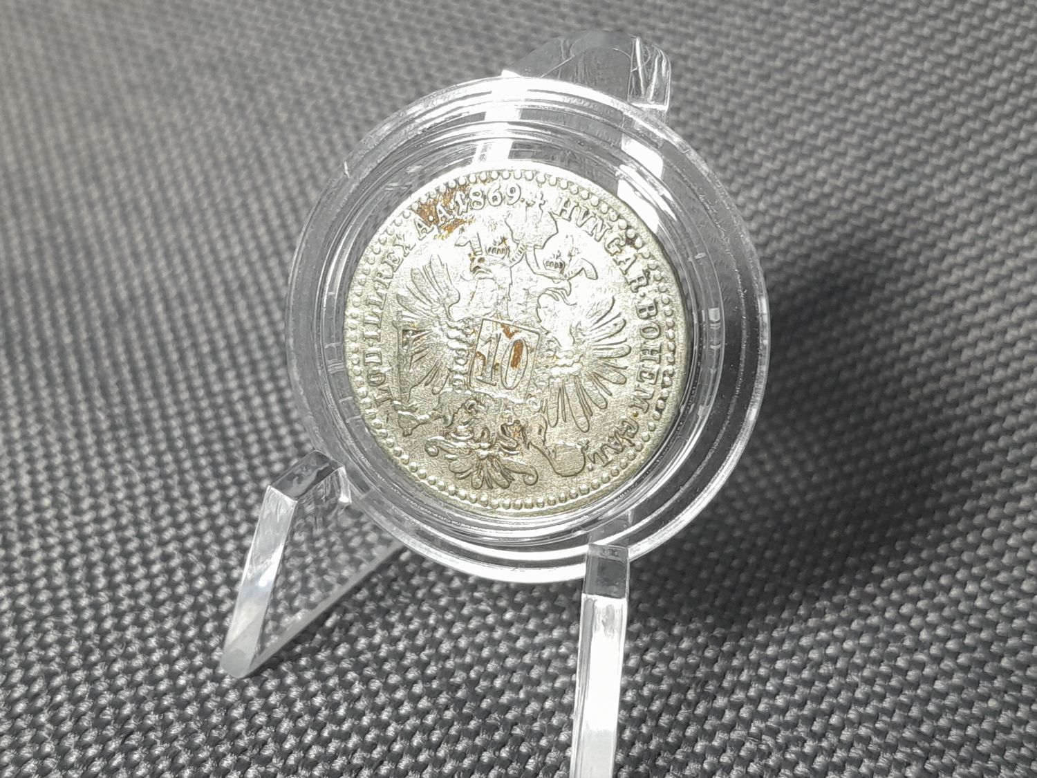 Silbermünze Österreich 1869 10 Kreuzer Kaiser Franz Joseph I. KuK