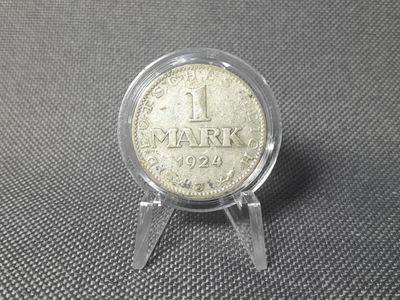 Silbermünze Weimarer Republik 1924 J 1 Mark Hamburg Patina Silbermünze Weimarer Republik 1924 J 1 Mark Hamburg Patina