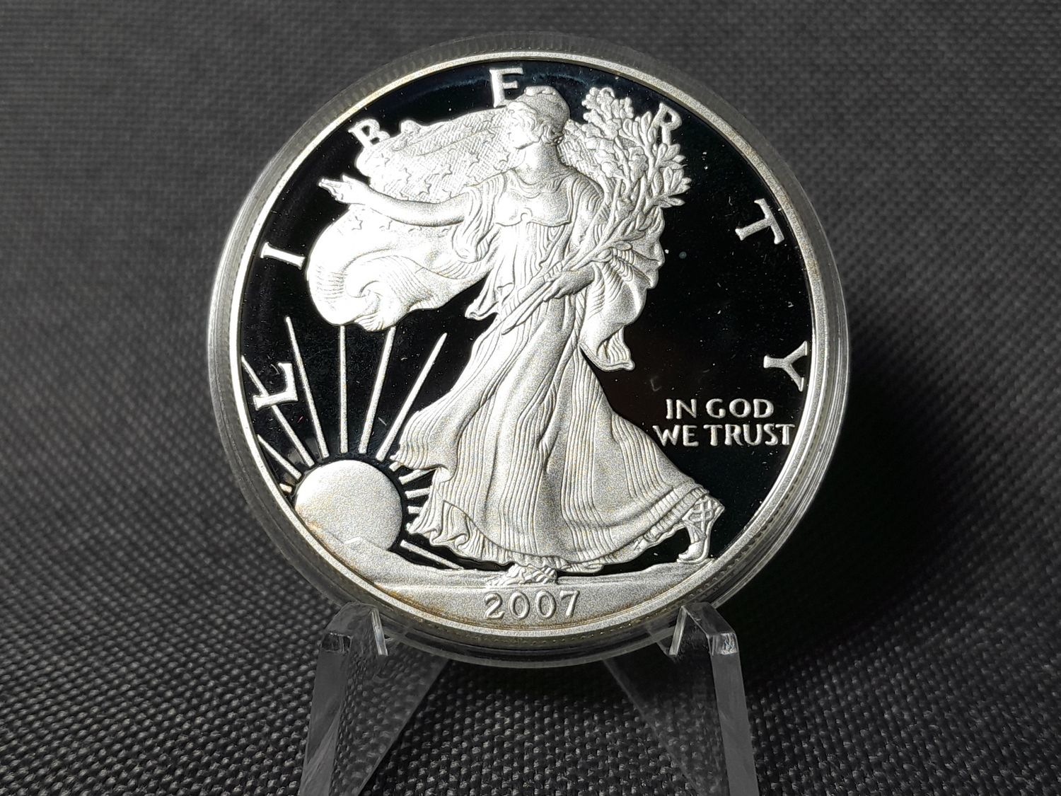 Silbermünze USA 2007 1 Dollar American Silver Eagle Walking Liberty PP Proof 1 Oz Unze