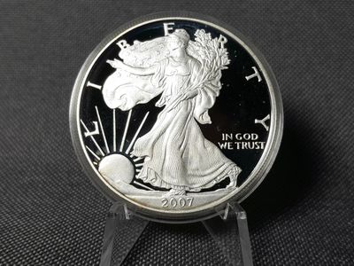 Silbermünze USA 2007 1 Dollar American Silver Eagle Walking Liberty PP Proof 1 Oz Unze