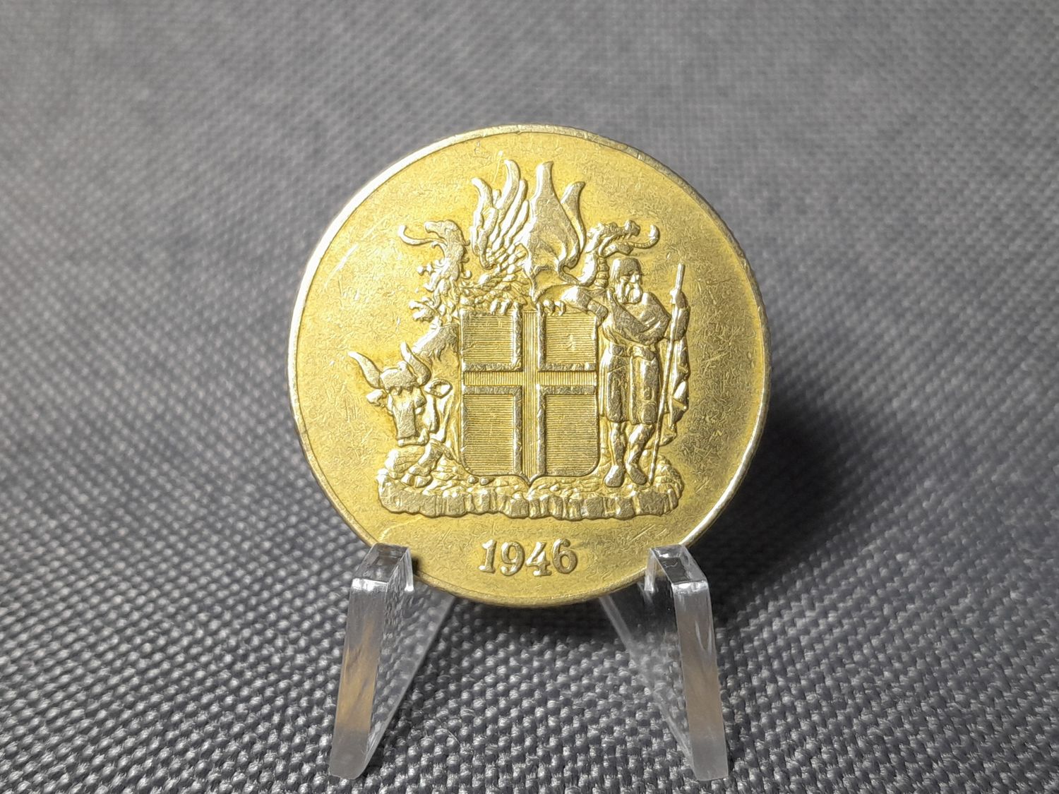 Münze Island 1946 2 Kronur Kronen