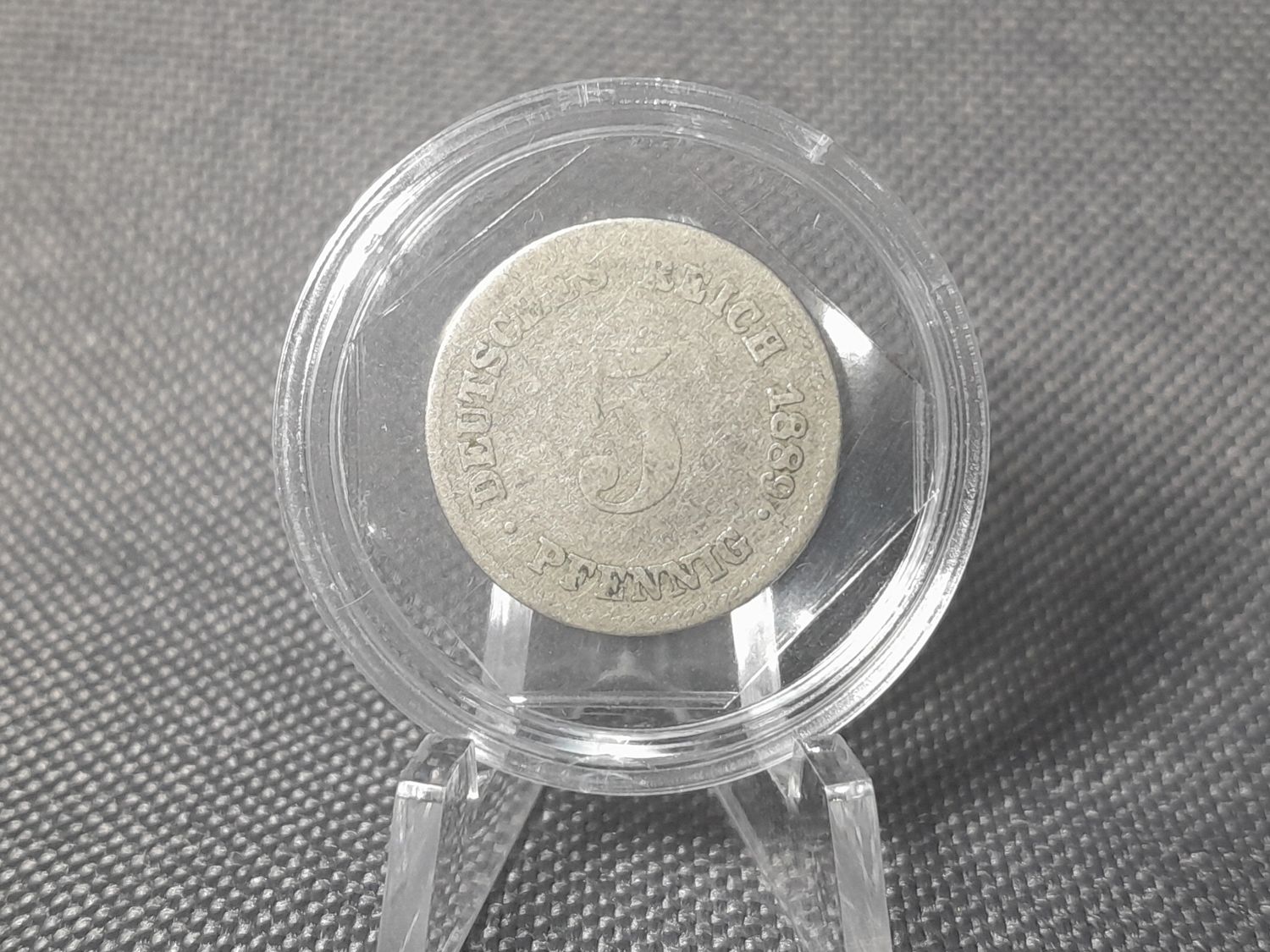 Münze Deutsches Kaiserreich 1889 D 5 Pfennig Fehlprägung