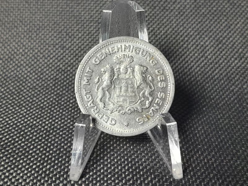 Münze Weimarer Republik 1923 1/100 Verrechnungsmarke Hamburg Münze Weimarer Republik 1923 1/100 Verrechnungsmarke Hamburg