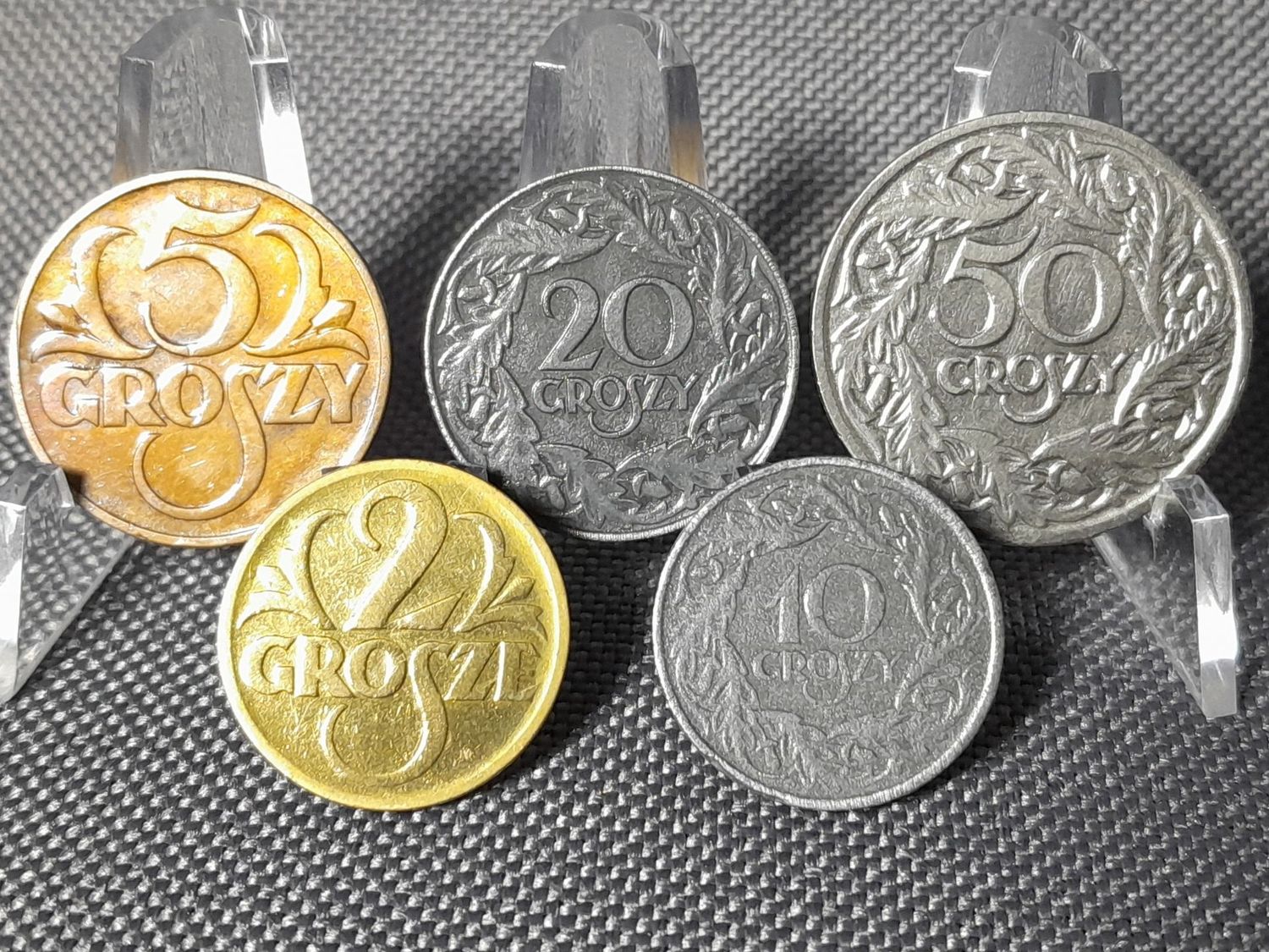 Münzen Set Polen 1923 1935 2 5 10 20 50 Grosze Groszy Erhaltung!!!