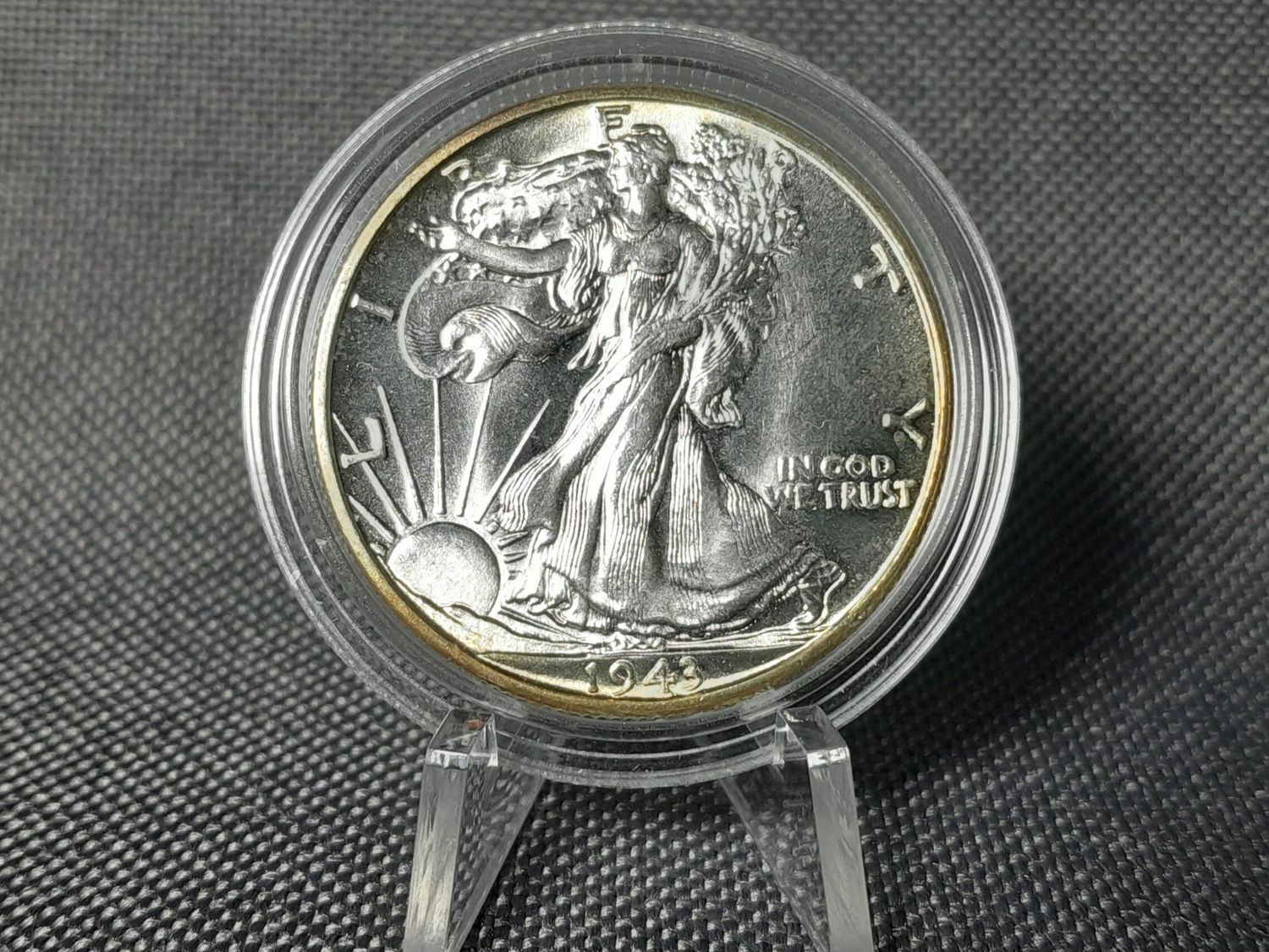 Silbermünze USA 1943 1/2 Half Dollar Walking Liberty Erhaltung!!!