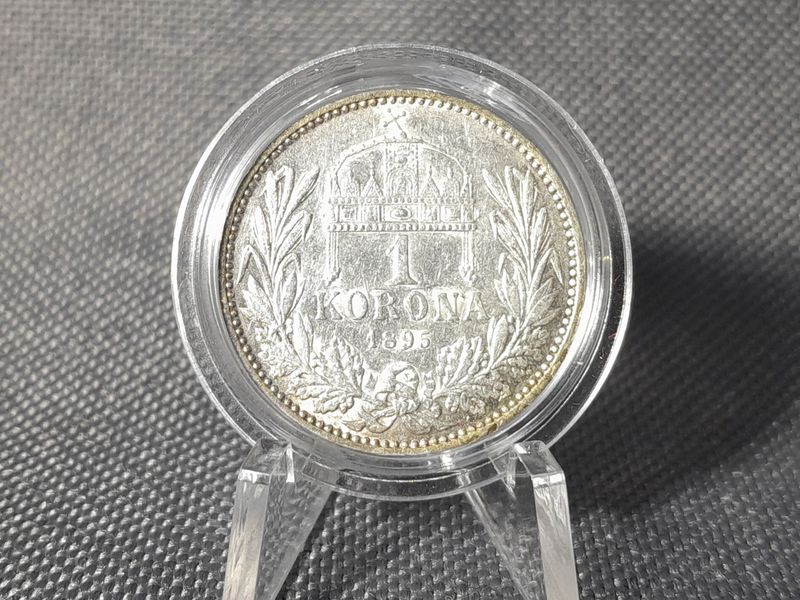 Silbermünze Ungarn 1895 1 Korona KuK Kaiser Franz Joseph II. Erhaltung Silbermünze Ungarn 1895 1 Korona KuK Kaiser Franz Joseph II. Erhaltung