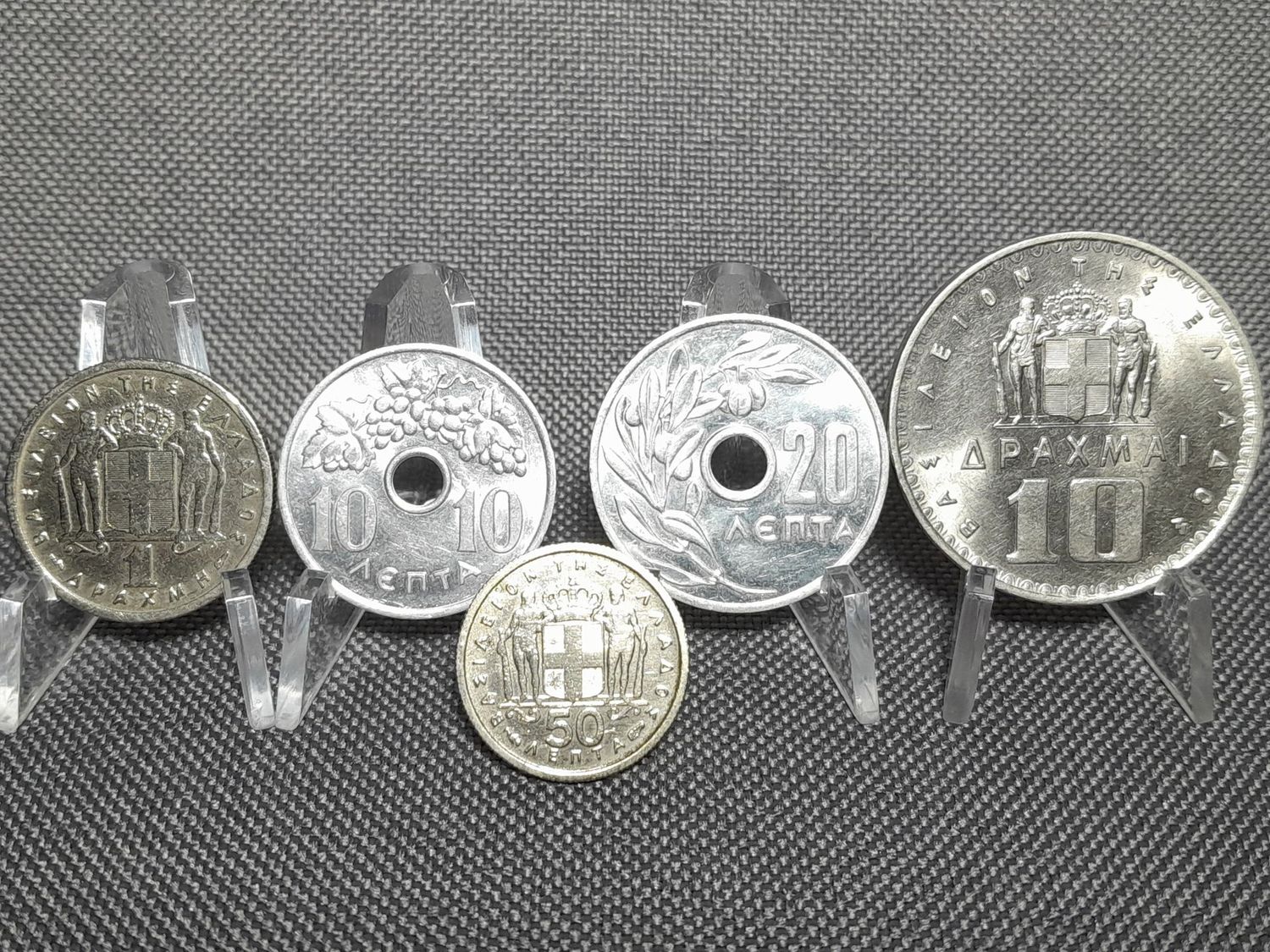 Münzen Set Griechenland 1954 1959 1 10 20 50 Lepta Drachmen Erhaltung!