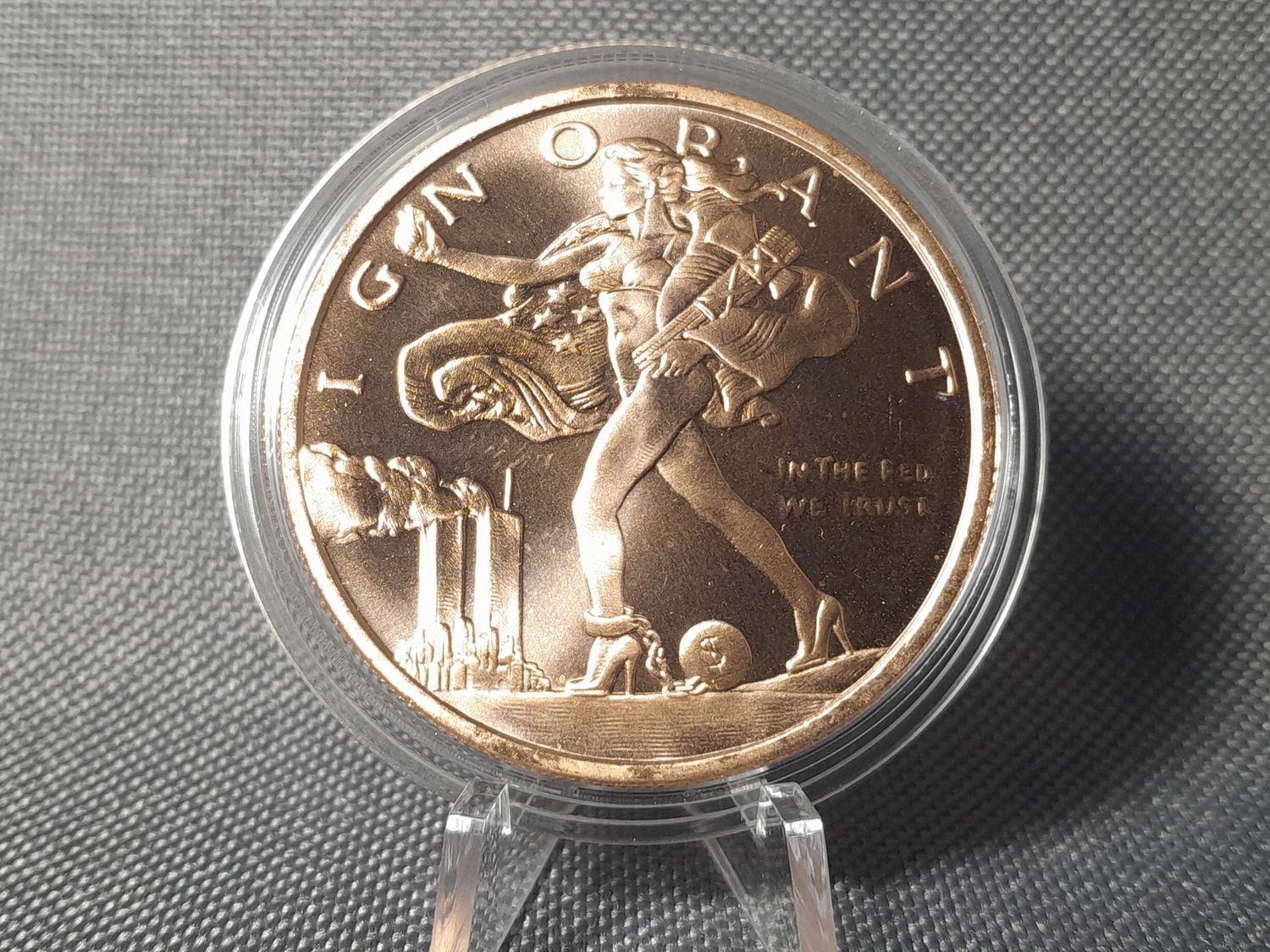 Medaille USA 2017 Walking Lady Ignorant Liberty WTC Silver Shield Kupfer 1 Oz Unze