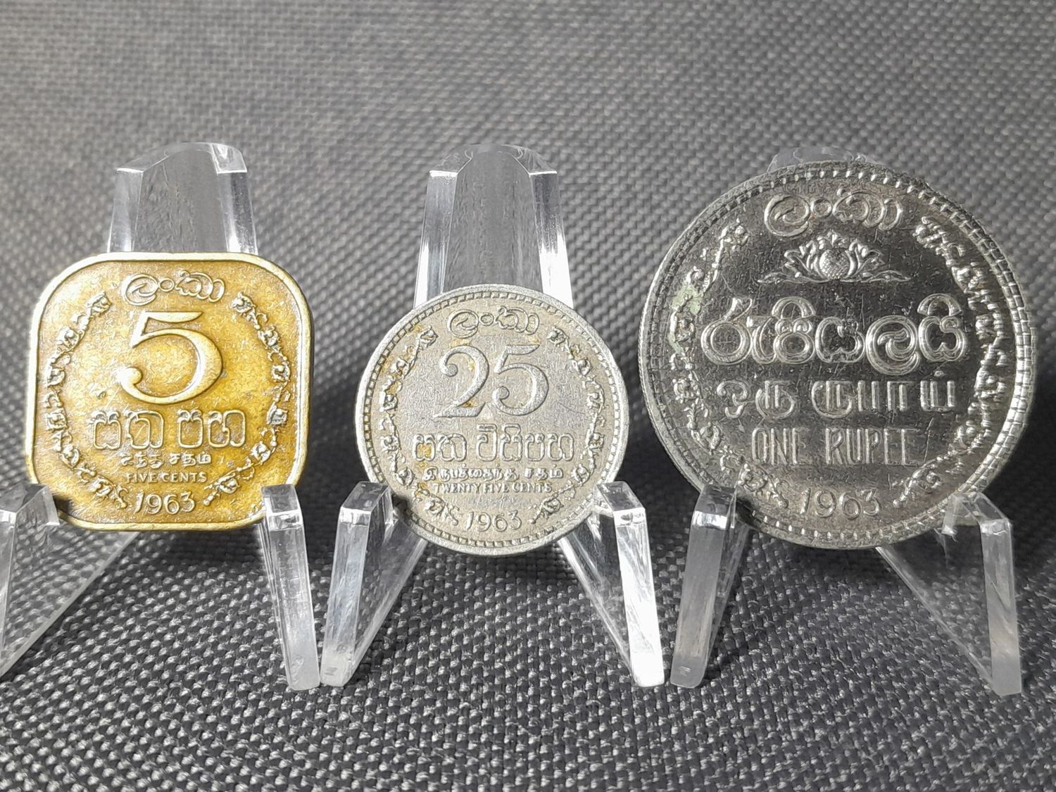 Münzen Set Sri Lanka 1963 1 5 25 Cents Rupie Rupee