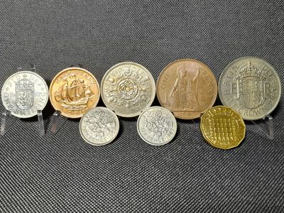 Münzen Set England 1955 1957 1958 1962 1963 1967 1/2 1 2 3 6 Penny Pence Crown Shilling Queen Erhaltung Münzen Set England 1955 1957 1958 1962 1963 1967 1/2 1 2 3 6 Penny Pence Crown Shilling Queen Erhaltung