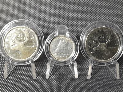 Silbermünzen Set Kanada 1940 1941 1942 10 25 Cents King George VI. Erhaltung Silbermünzen Set Kanada 1940 1941 1942 10 25 Cents King George VI. Erhaltung