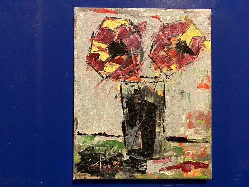 JERBEARS FLOWERS IN WATER NO2 PAINTING