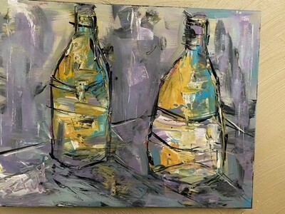 JERBEARS "DANCING AND DRINKS" PAINTING