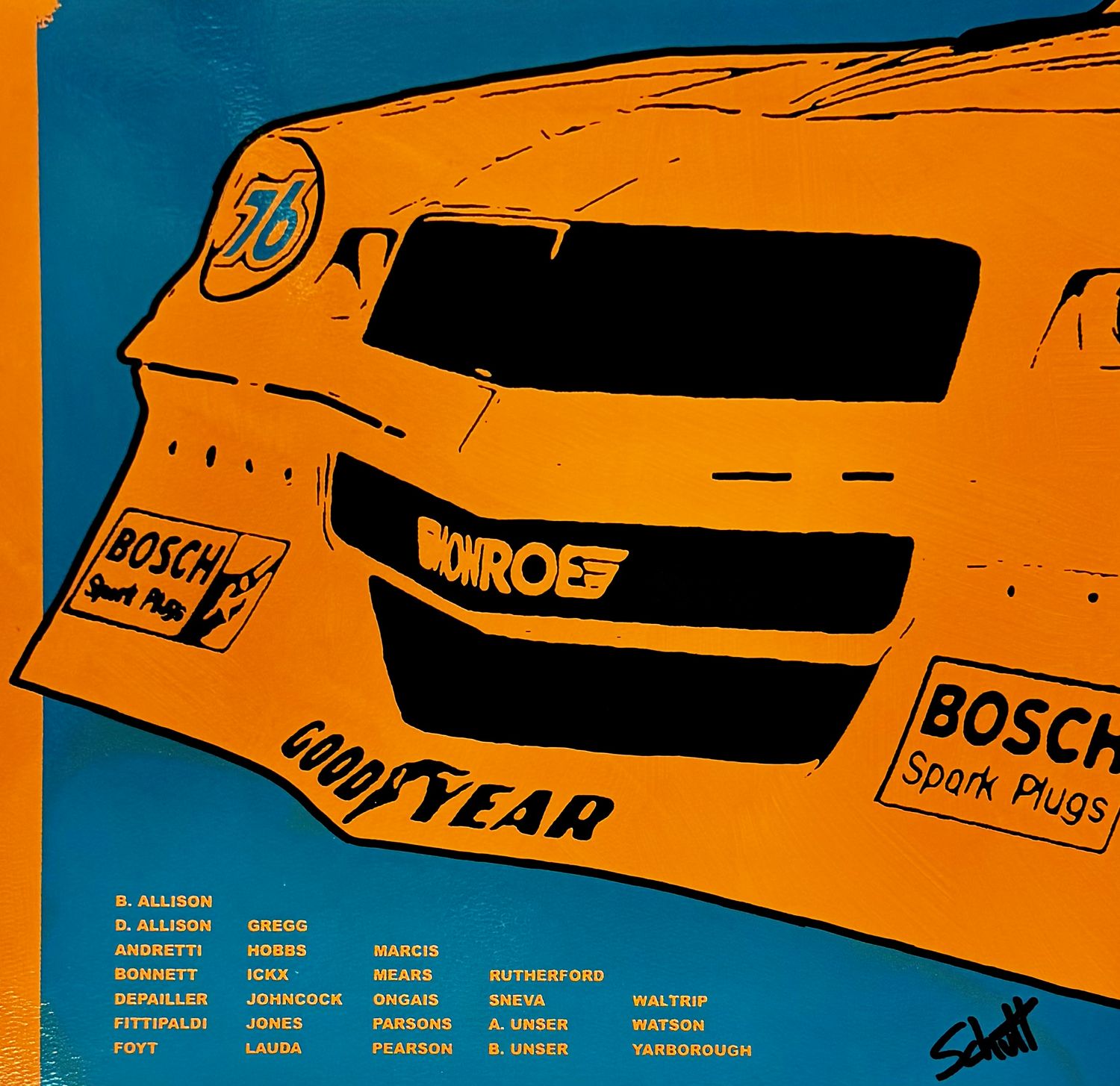 IROC Camaro in Orange.