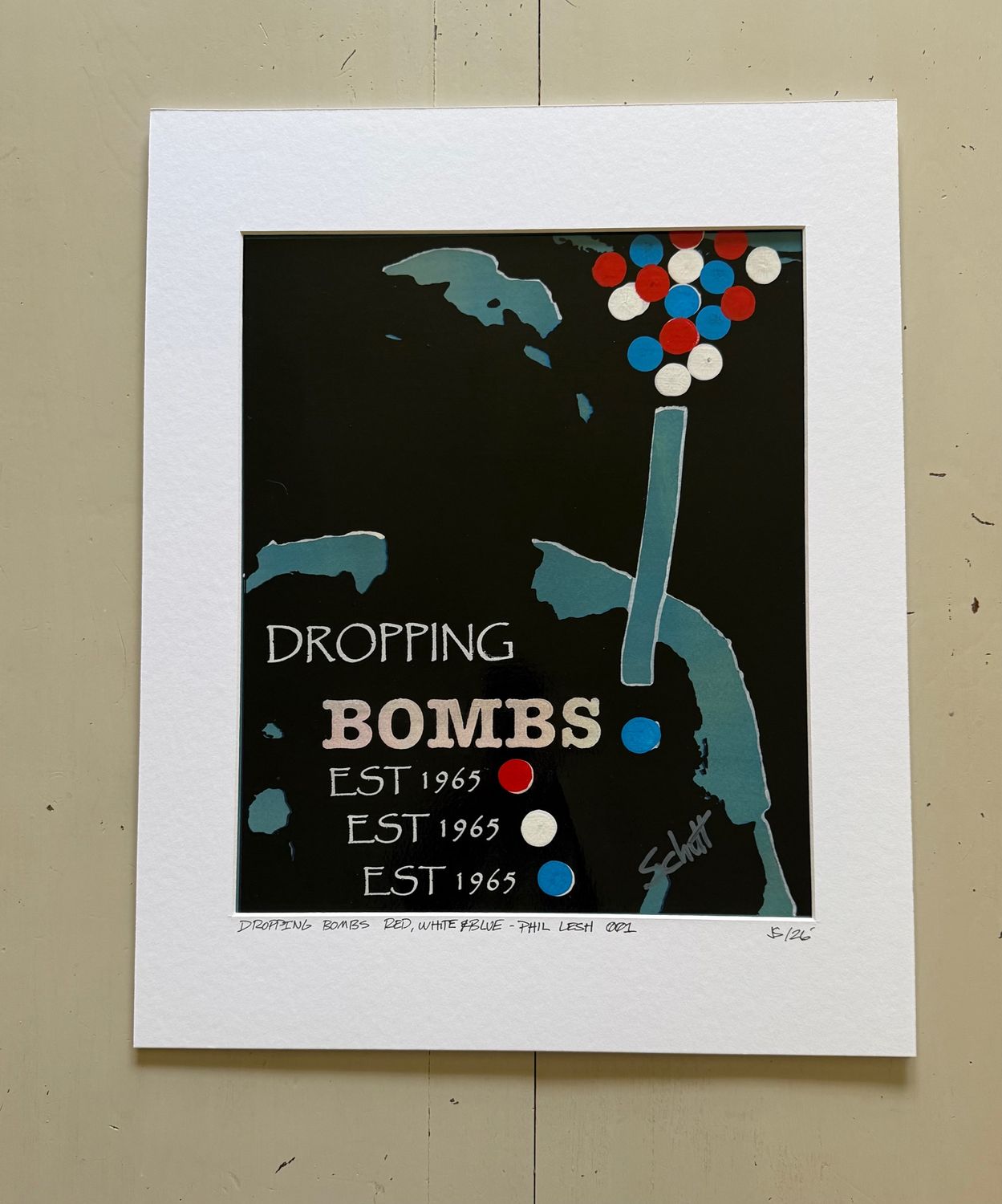 Dropping Bombs Red, White, &amp; Blue.  Phil Lest 001