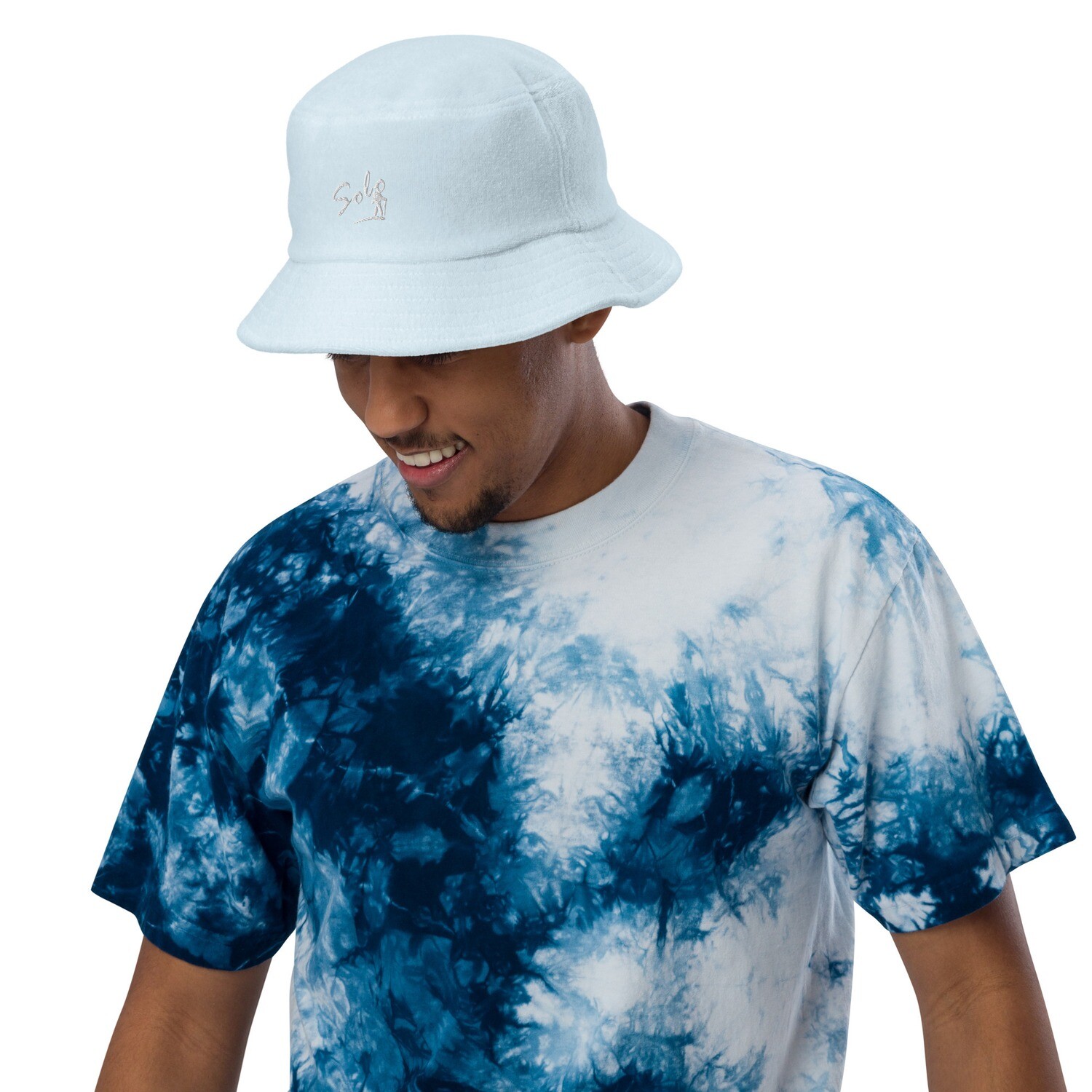 Solo the Series Unstructured terry cloth bucket hat