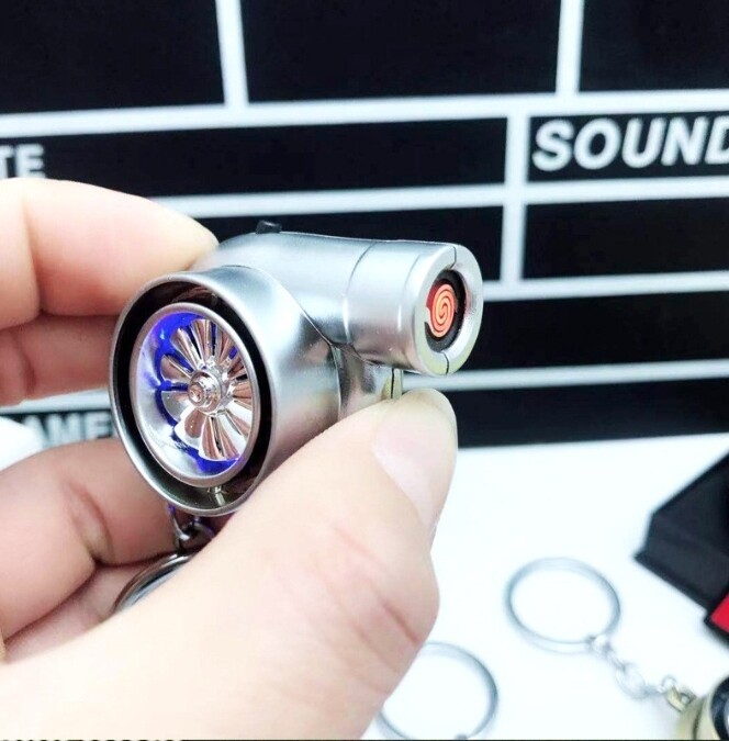 USB Lighter Turbine Keychain