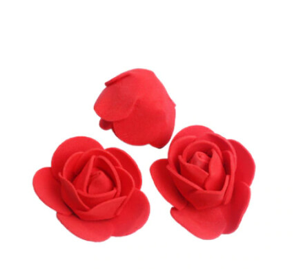 Set de 100 trandafiri de spuma, de 3 cm, 15 Culori diferite
