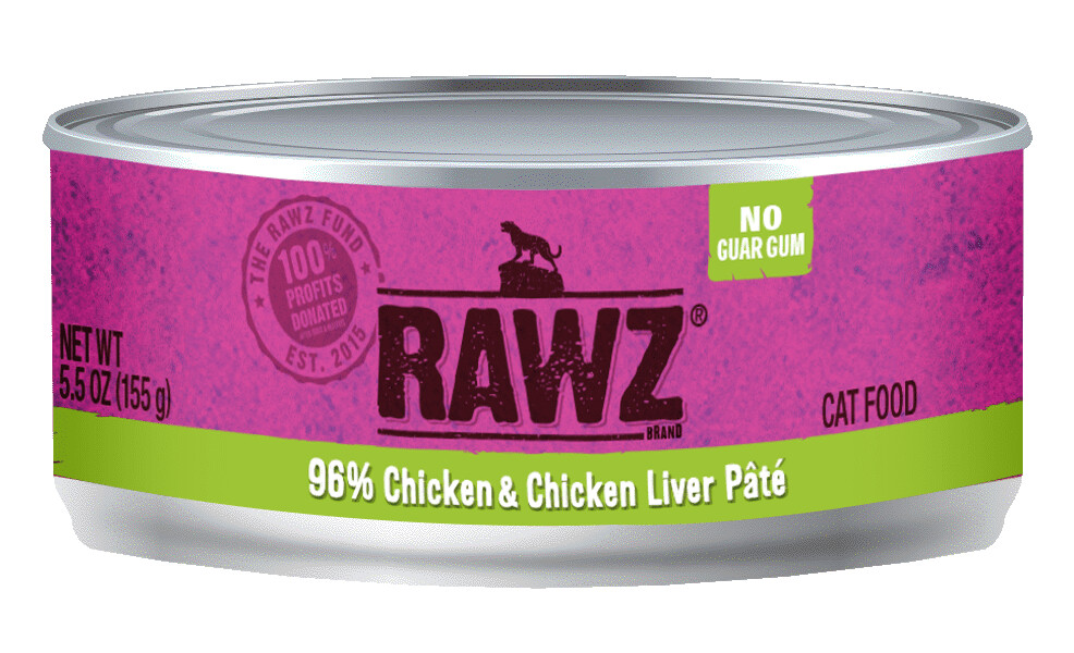 RAWZ CAT - 96% Chicken & Chicken Liver 155g