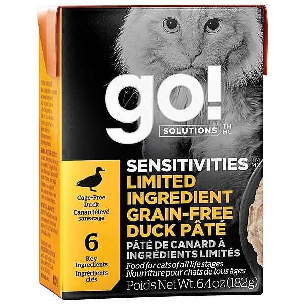 PETCUREAN - GO! Cat Sensitivities LID GF Duck Pate 6.4OZ Cat