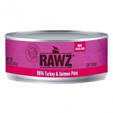 RAWZ CAT - 96% Turkey & Salmon Pate 155g