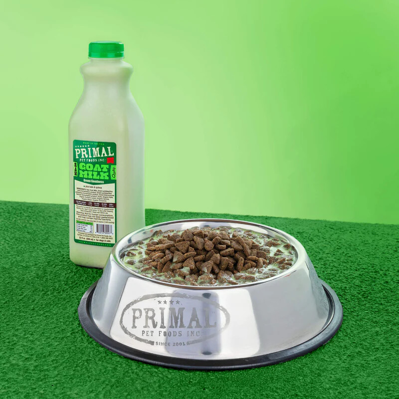 Primal Frozen Raw Goat Milk Green Goodness Quart 32 oz