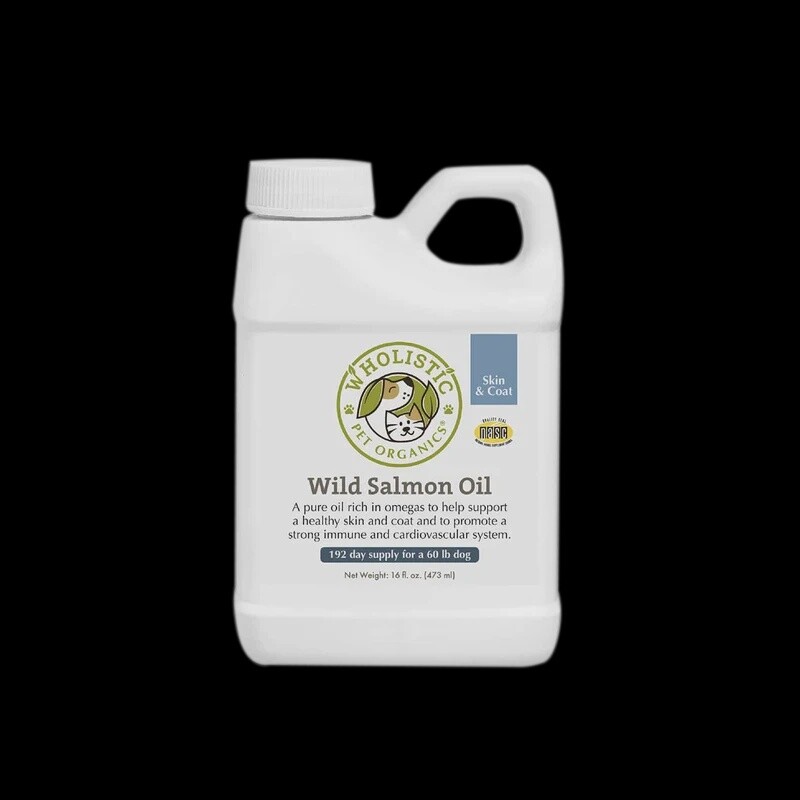 WHOLISTIC - Wild Salmon Oil & Pump - 16 oz - PLASTIC