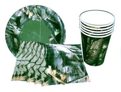 Camo Party Packs For Eight