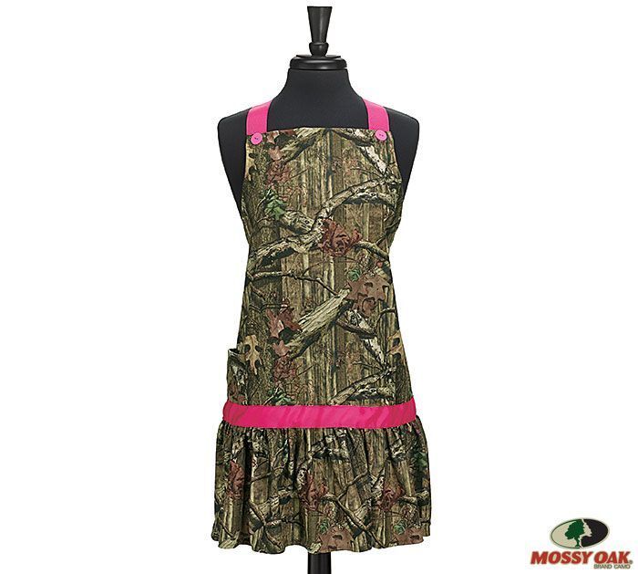 Apron, Adult Mossy Oak w/Pink Trim